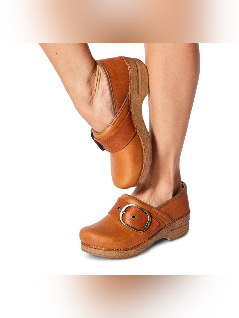 🌿FLASH🌟SALE🌿Tan Dansko Pro Pearson Honey Clogs Tumbled Buckle Boho Prairie ♡ - Picture 6 of 14